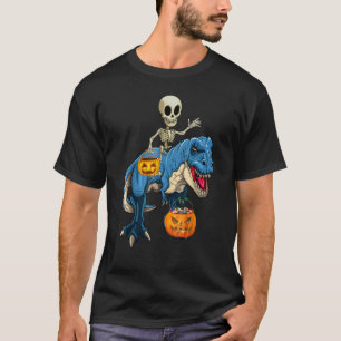 Halloween Skeletrog Dinosaur Rex Pomp T-shirt