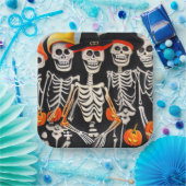 Halloween Skeletten Borden papier Papieren Bordje (Feest)