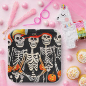 Halloween Skeletten Borden papier Papieren Bordje (Feest)