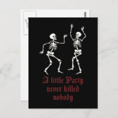 Halloween-skeletten Briefkaart (Voorkant / Achterkant)