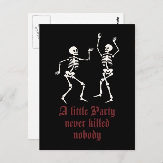 Halloween-skeletten Briefkaart (Voorkant / Achterkant)