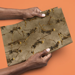 Halloween Skeletten Dansen Griezelig Spookachtig Cadeaupapier