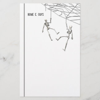 Halloween skeletten en web briefpapier