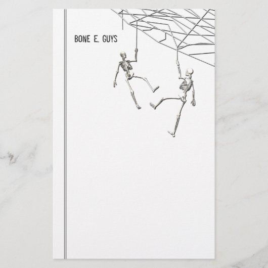 Halloween skeletten en web briefpapier (Voorkant)