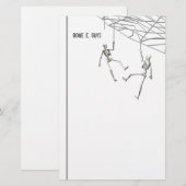 Halloween skeletten en web briefpapier (Voorkant / Achterkant)