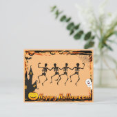 Halloween-skeletten Feestdagenkaart (Staand voorkant)