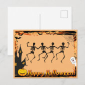 Halloween-skeletten Feestdagenkaart (Voorkant / Achterkant)