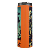 Halloween - skeletten houtsnede 2 thermosbeker (Achterkant)