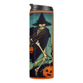 Halloween - skeletten houtsnede 2 thermosbeker (Geroteerd rechts)