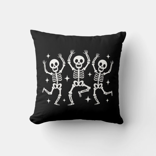 Halloween-skeletten Kussen (Voorkant)