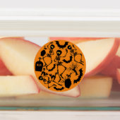 Halloween skeletten macabere dans labels (Aangebracht)