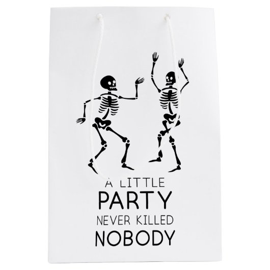 Halloween-skeletten Medium Cadeauzakje (Voorkant)