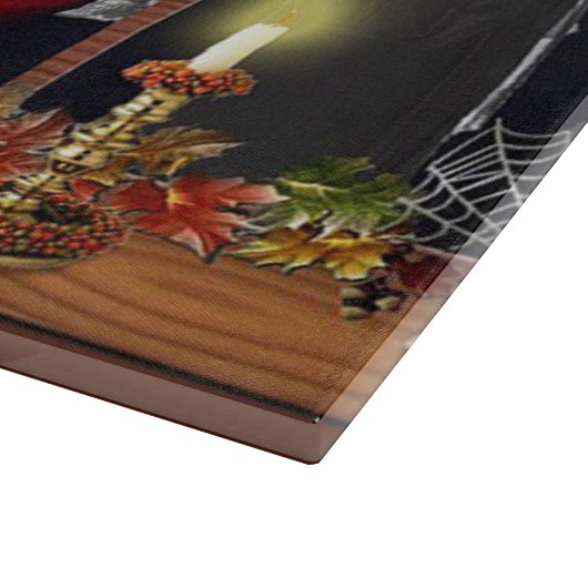 Halloween Skeletten, pompoenen en katten Snijplank (Hoek)