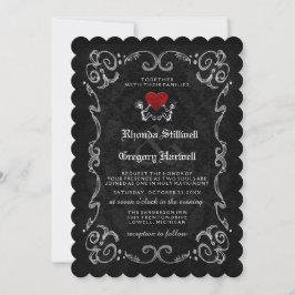 Halloween Skeletten "SAMEN MET" & RECEPTIE Kaart