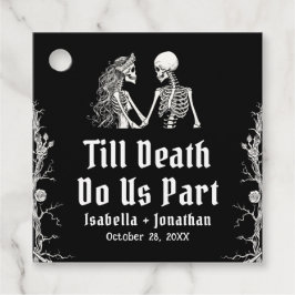 Halloween Skeletten Tot de Dood Ons Scheidt Trouwd Bedankjes Labels