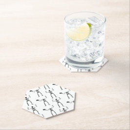 Halloween Skeletten, Trick or treat, Boo Kartonnen Onderzetters