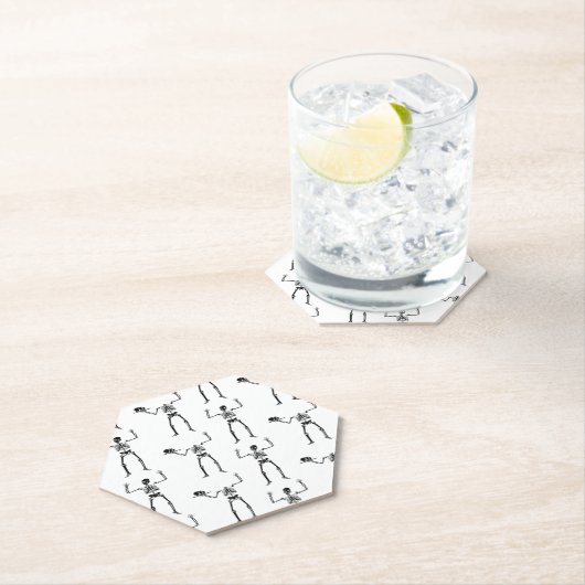 Halloween Skeletten, Trick or treat, Boo Kartonnen Onderzetters (Insitu)