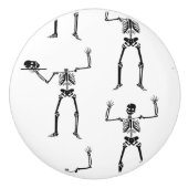 Halloween Skeletten, Trick or treat, Boo Keramische Knop (Voorkant)