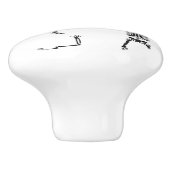 Halloween Skeletten, Trick or treat, Boo Keramische Knop (Zijkant)