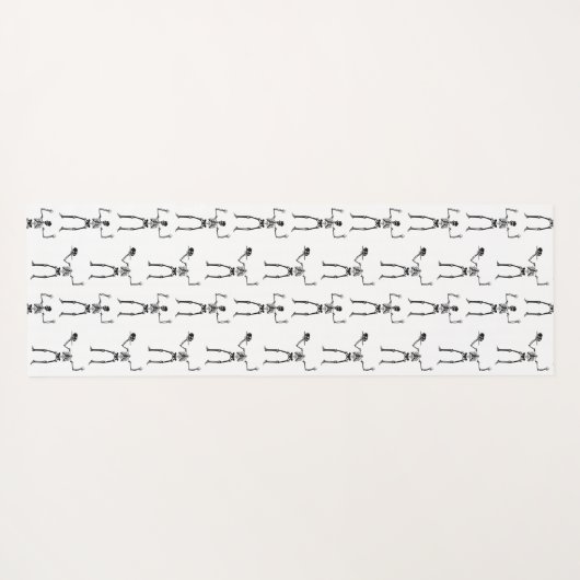 Halloween Skeletten, Trick or treat, Boo Yogamat (Achterkant (horizontaal))