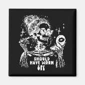 Halloween Skin Care Esthetician Skeleton Skin Esth Magneet (Voorkant)