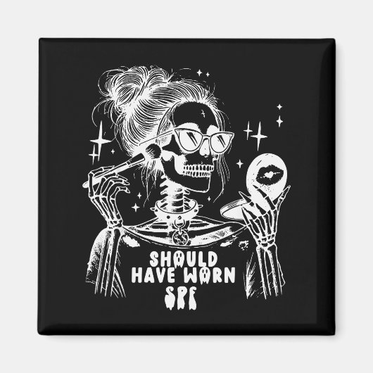 Halloween Skin Care Esthetician Skeleton Skin Esth Magneet (Voorkant)