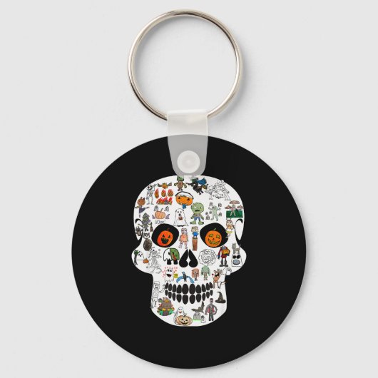 Halloween Skull 2025  Sleutelhanger (Voorkant)