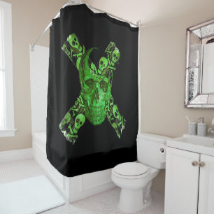 Halloween Skull #2 Douchegordijn