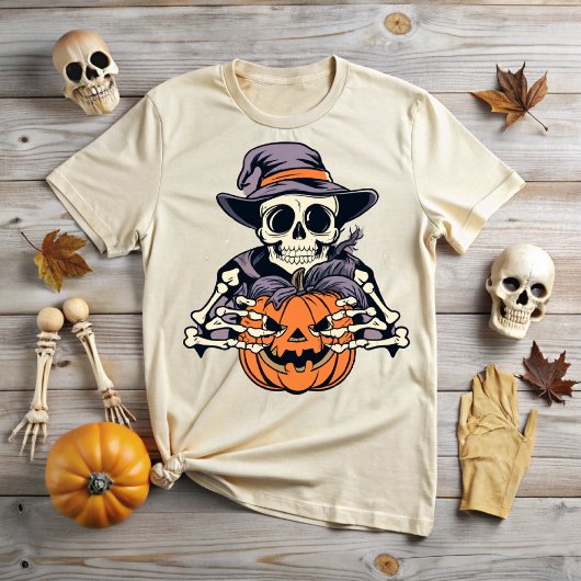 Halloween skull, a macabre hug t-shirt