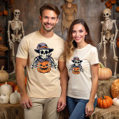Halloween skull, a macabre hug t-shirt