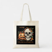 Halloween Skull and Pumkin Tote Bag (Achterkant)