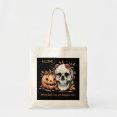 Halloween Skull and Pumkin Tote Bag (Voorkant)