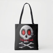 Halloween Skull and Spiders Trick or treat Tote Bag (Voorkant)