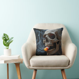 Halloween Skull bijten Candy Corn Kussen