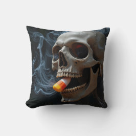 Halloween Skull bijten Candy Corn Kussen