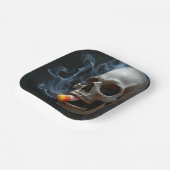 Halloween Skull bijten Candy Corn Papieren Bordje (Gebogen)