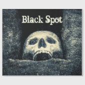 Halloween Skull Black Spot Cadeaupapier (Vlak)