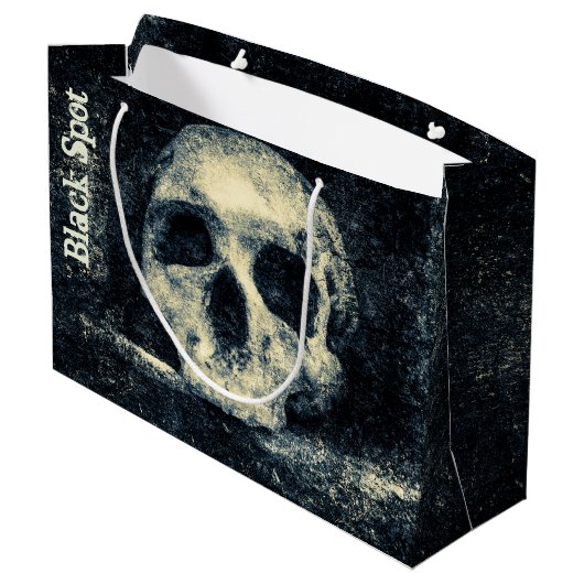 Halloween Skull Black Spot Pirate Party Groot Cadeauzakje (Achterkant Gekanteld)