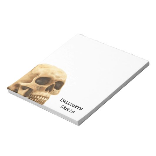 Halloween Skull Bone Notitieblok (Linkerzijde)