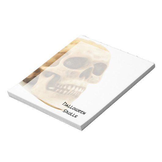 Halloween Skull Bone Notitieblok (Linkerzijde)
