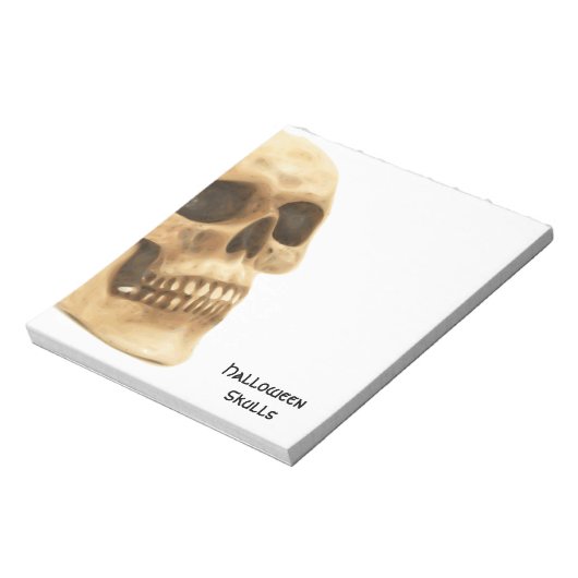 Halloween Skull Bone Notitieblok (Linkerzijde)