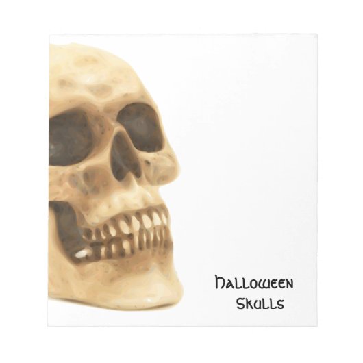 Halloween Skull Bone Notitieblok (Voorkant)