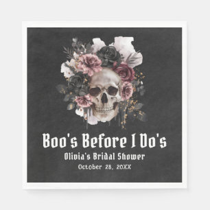 Halloween Skull Boo's Before I Do's Vrijgezellenfe Servet