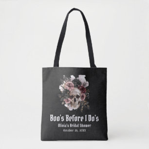 Halloween Skull Boo's Before I Do's Vrijgezellenfe Tote Bag