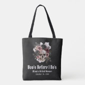 Halloween Skull Boo's Before I Do's Vrijgezellenfe Tote Bag (Achterkant)