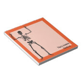 Halloween Skull Botskelet Notitieblok (Schuin)