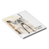 Halloween Skull Botskelet Notitieblok (Schuin)