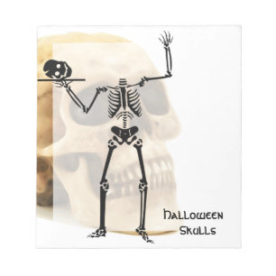 Halloween Skull Botskelet Notitieblok