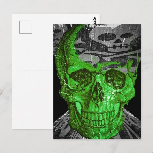 Halloween Skull Briefkaart (Voorkant / Achterkant)