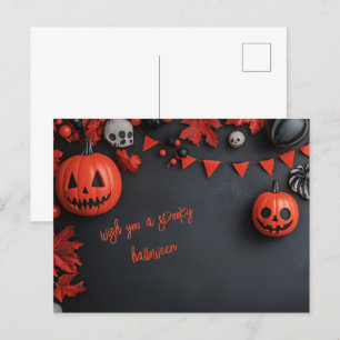 Halloween Skull Briefkaart